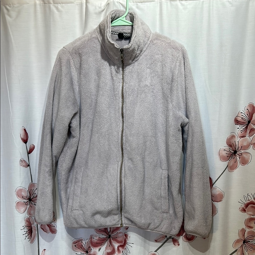 Volcom Plush Full Zip Sweater Light Purple Size Small Women’s